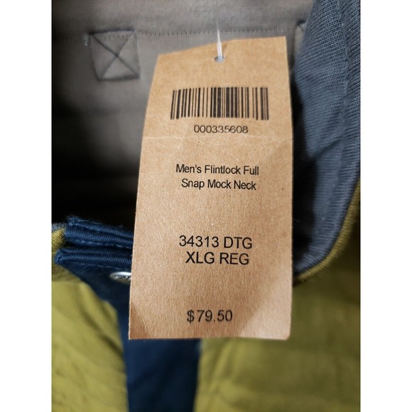 Duluth Trading Jacket Men's Size XL Flintlock Full Snap Mock Neck Ribbed Green - Picture 6 of 12